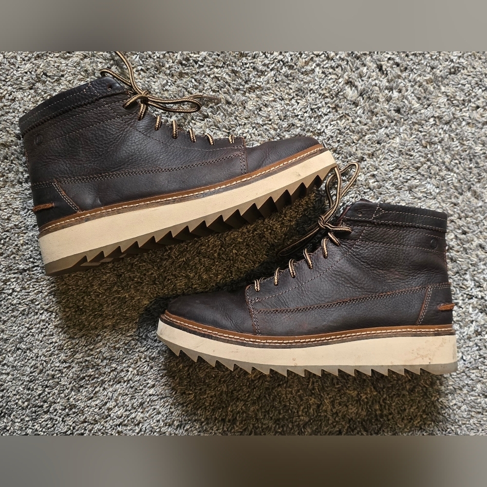 CLARKS CLARKHILL HI Dark Brown Boots Mems Size 10 26173448 - Picture 8 of 10